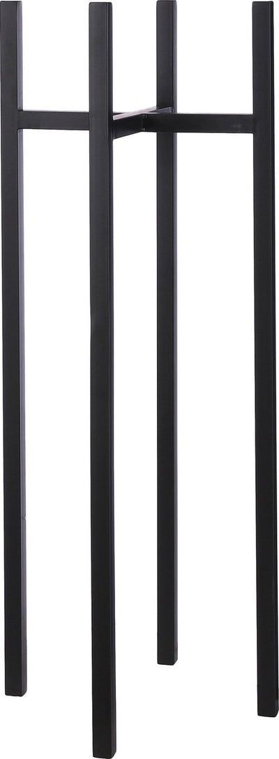 Glimmerdekorationen – Blumentopf-Pflanztopf-Standarderhöhung – Schwarz – B38 x H95 cm – Metall