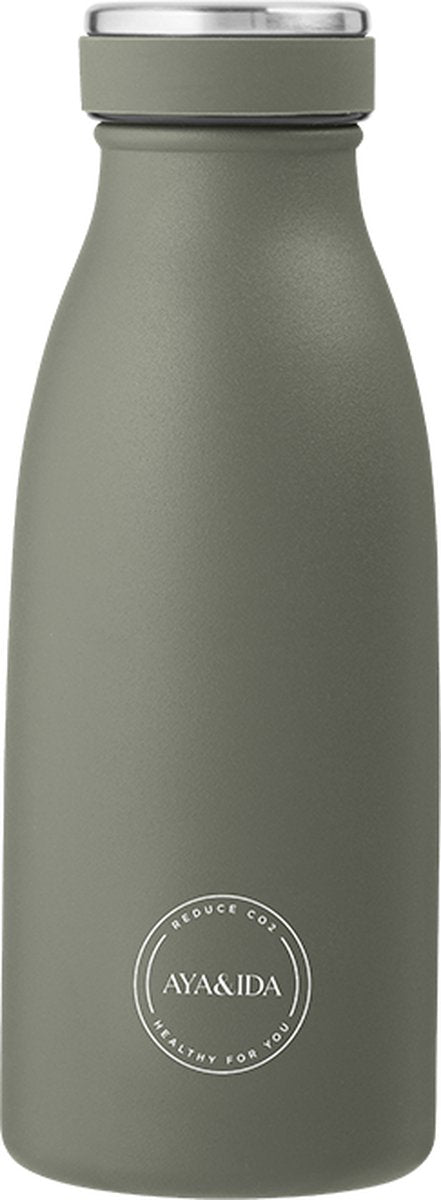 Aya ida - Trinkflasche - Thermoskanne - Wasserflasche - 350ml - tropisches Grün