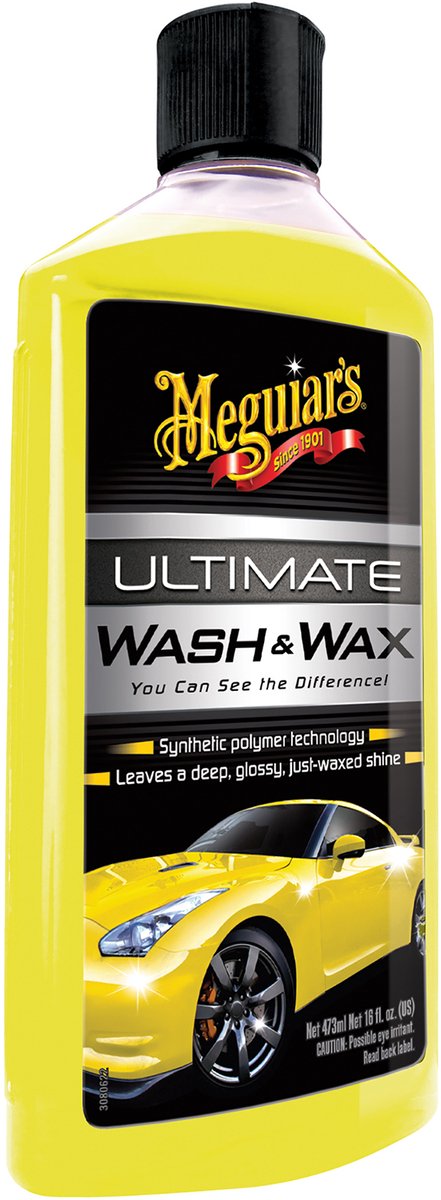 Meguiar's Meguiar's Ultimate Wash Wax 473 ml – Autoshampoo mit Wachs – synthetische Carnauba-Polymere – reinigt und schützt den Lack
