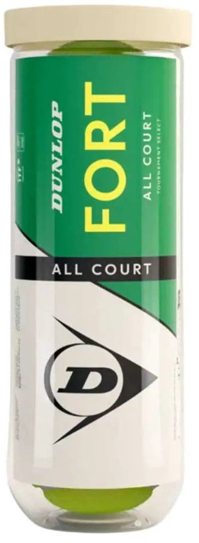 Dunlop-Tennisbälle für alle Plätze – 4er-Röhre für alle Oberflächen.