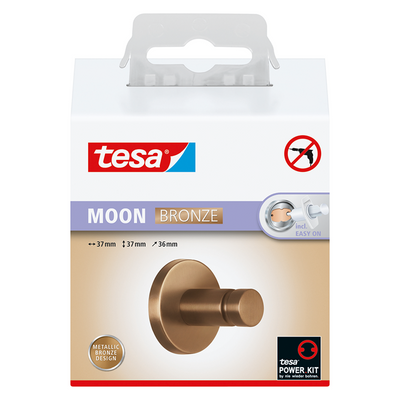 Tesa 1072314 – Handtuchhaken Mondbronze | 2 Stk