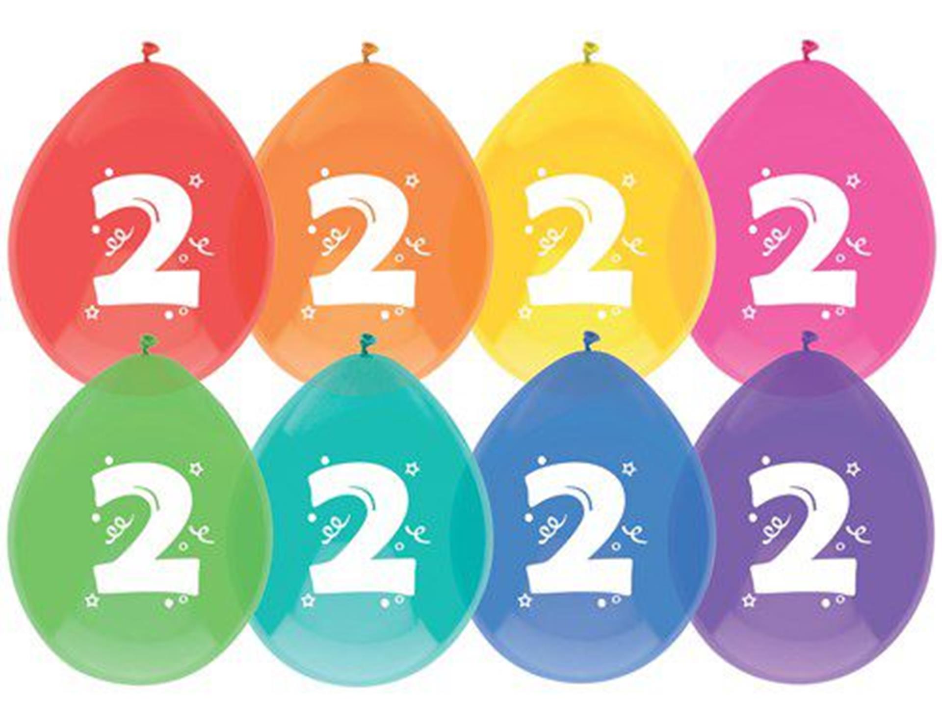Haza-Ballons 2 Jahre, Packung mit 8 Stück