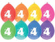 Haza-Ballons 4 Jahre, Packung mit 8 Stück