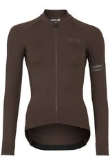Solides Radtrikot mit langen Ärmeln, gemahlener Kaffee für Damen - afbeelding 2