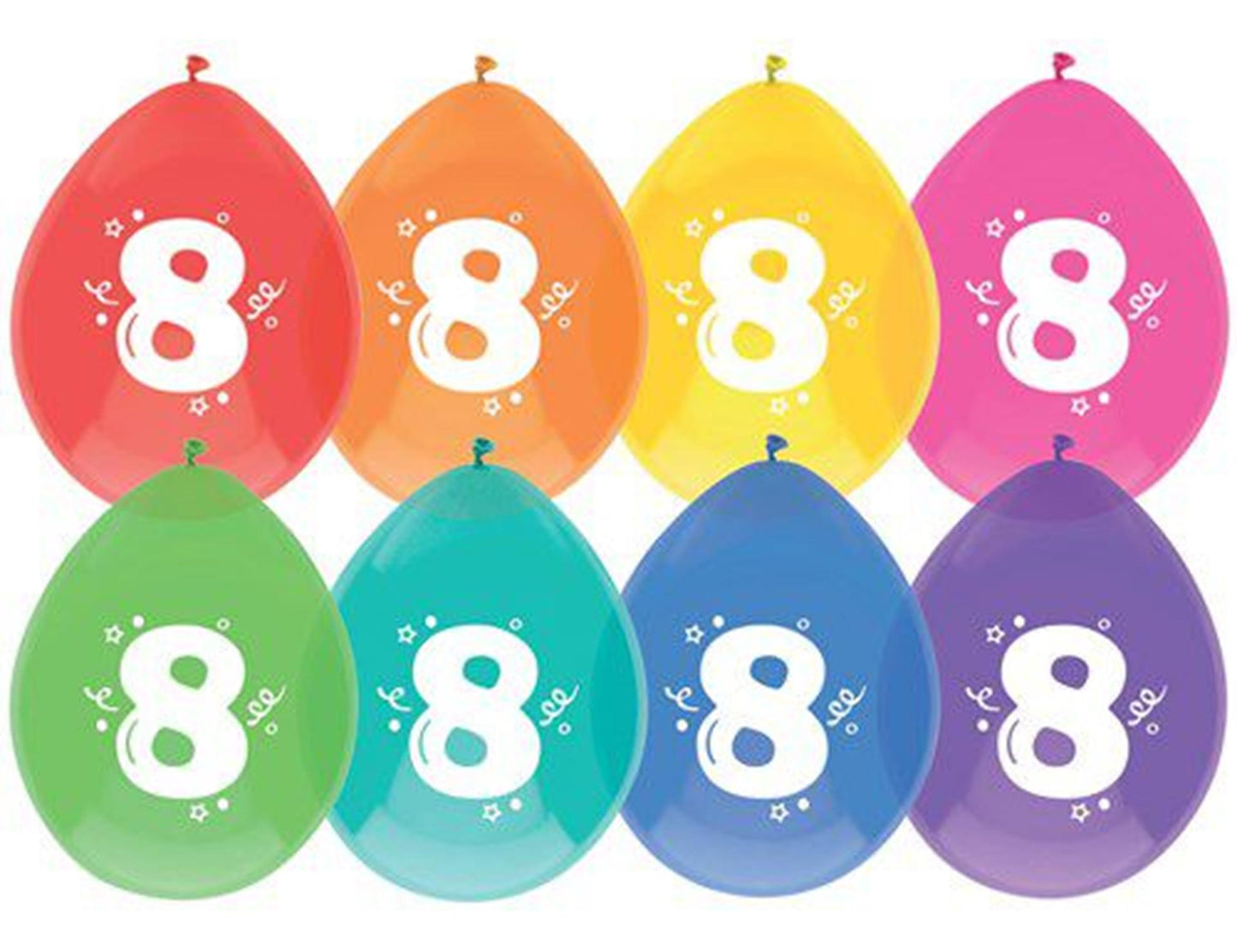 Haza-Ballons 8 Jahre, Packung mit 8 Stück