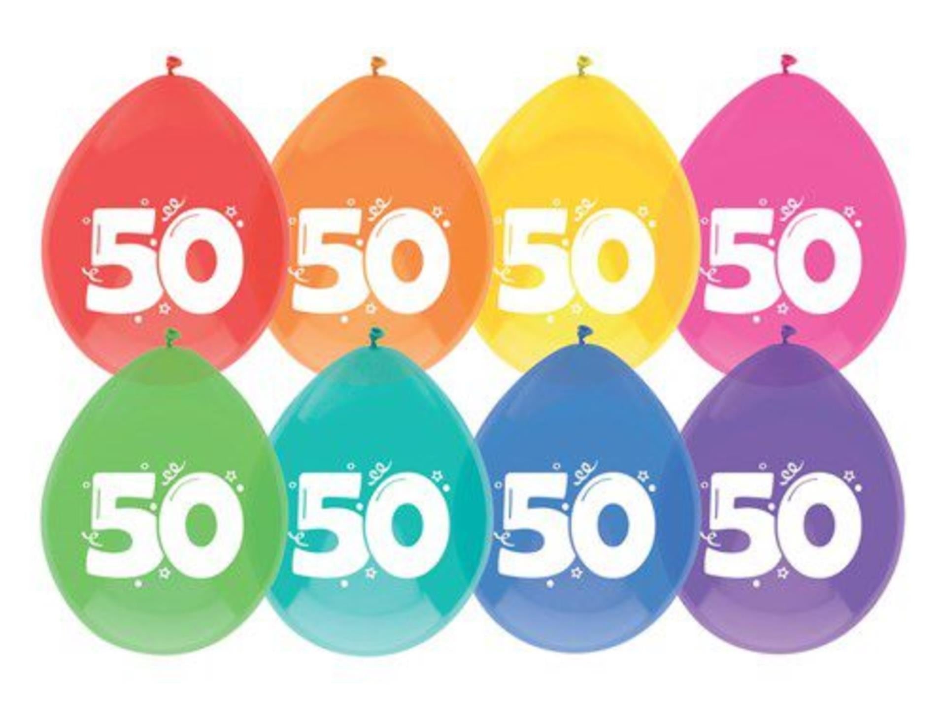 Haza-Ballons 50 Jahre, Packung mit 8 Stück