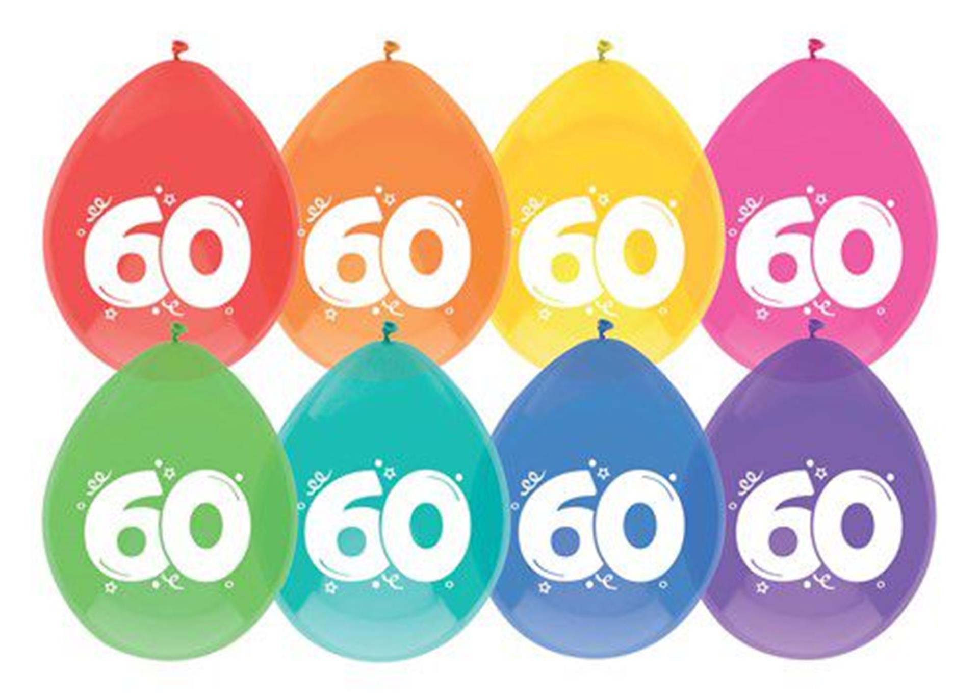 Haza-Ballons 60 Jahre, Packung mit 8 Stück