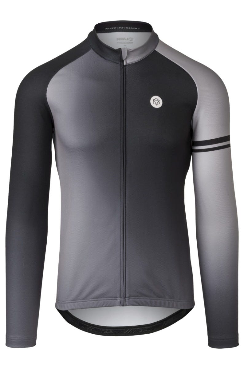 Farbverlauf-Fahrradshirt mit langen Ärmeln, unverzichtbar für Herren