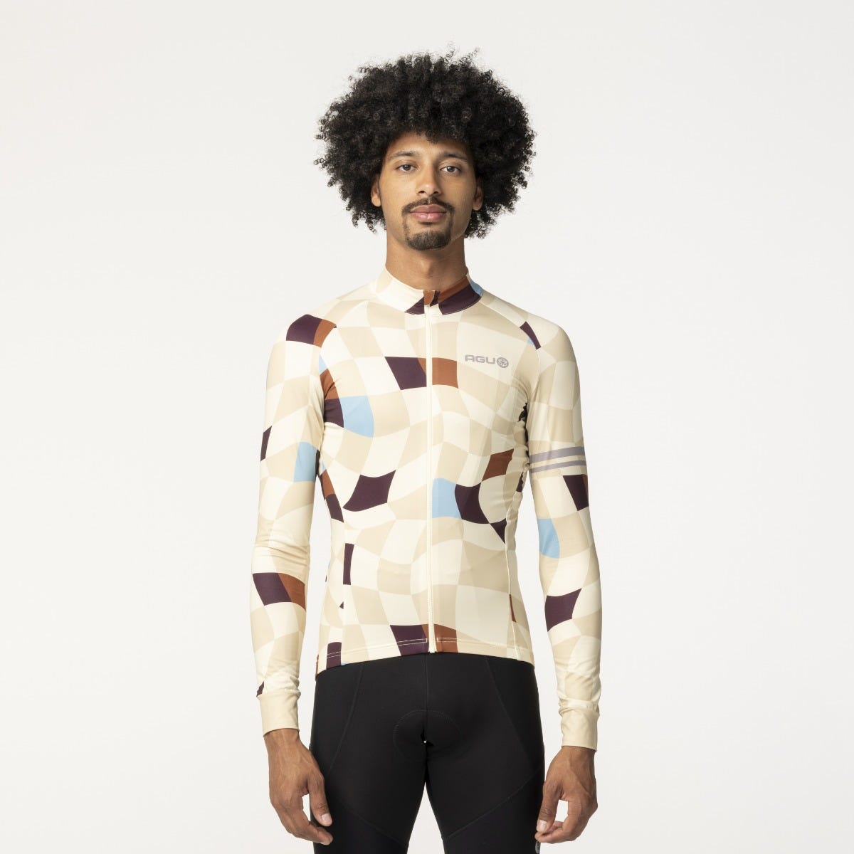 Quadratisches Radshirt Langarm Performance Herren