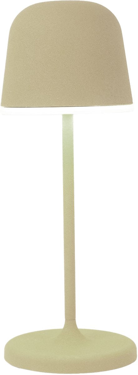 Eglo Maniera-S Tischleuchte – Erdspießlampe – wiederaufladbar (bis zu 28 Stunden Licht) – 20 cm – Sandfarbe Beigeweiß – kabellos – dimmbar – drinnen und draußen