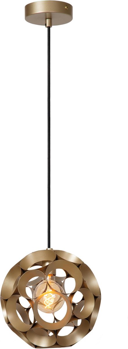 Lucide hannelore - Hängelampe - ø 30 cm - 1xE27 - mattgoldenes Messing