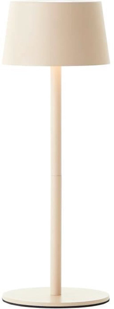 Brilliant Jona – Tischleuchte für den Außenbereich – LED 2 W – ø 9 cm – 170 lm – 3000 K – 3-stufig dimmbar – USB wiederaufladbar – IP44 – Beige