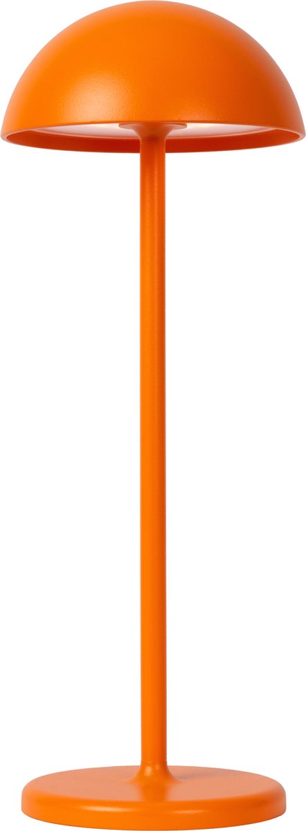Lucide Joy – wiederaufladbare Tischleuchte für drinnen und draußen – wiederaufladbarer Akku – ø 12 cm – LED dimmbar – 1x1,5 W 3000 K – IP54 – Orange
