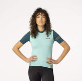 Colorblock-Radsportshirt Performance Damen - afbeelding 2