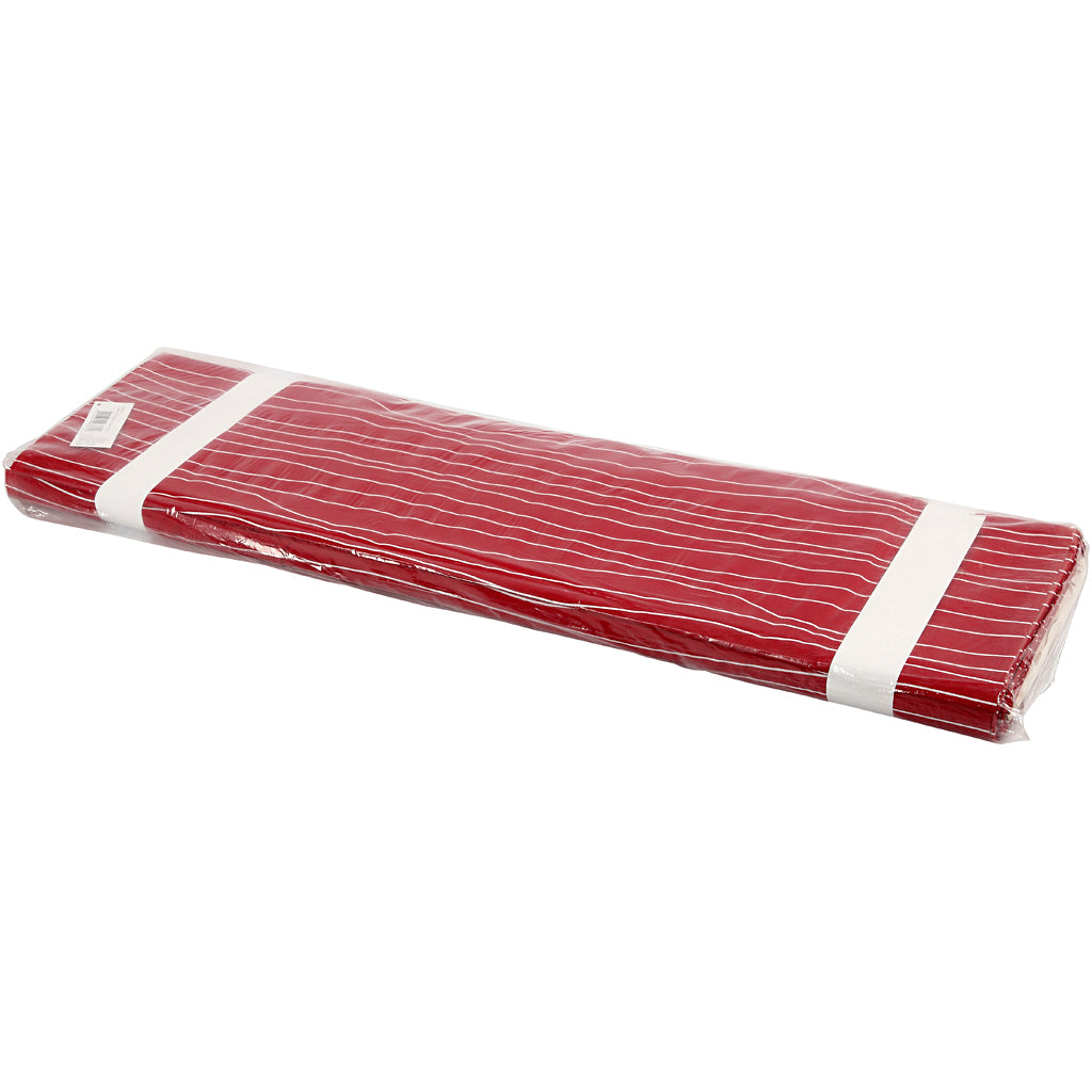 Creativ Company Stoff, B: 145 cm, 140 gr, rot weiß, 10 m 1 Rolle