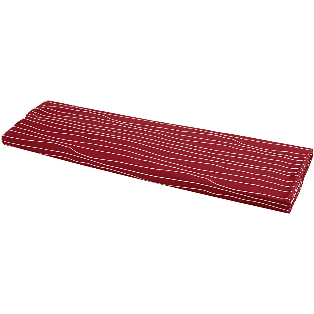 Creativ Company Stoff, B: 145 cm, 140 gr, rot weiß, 10 m 1 Rolle