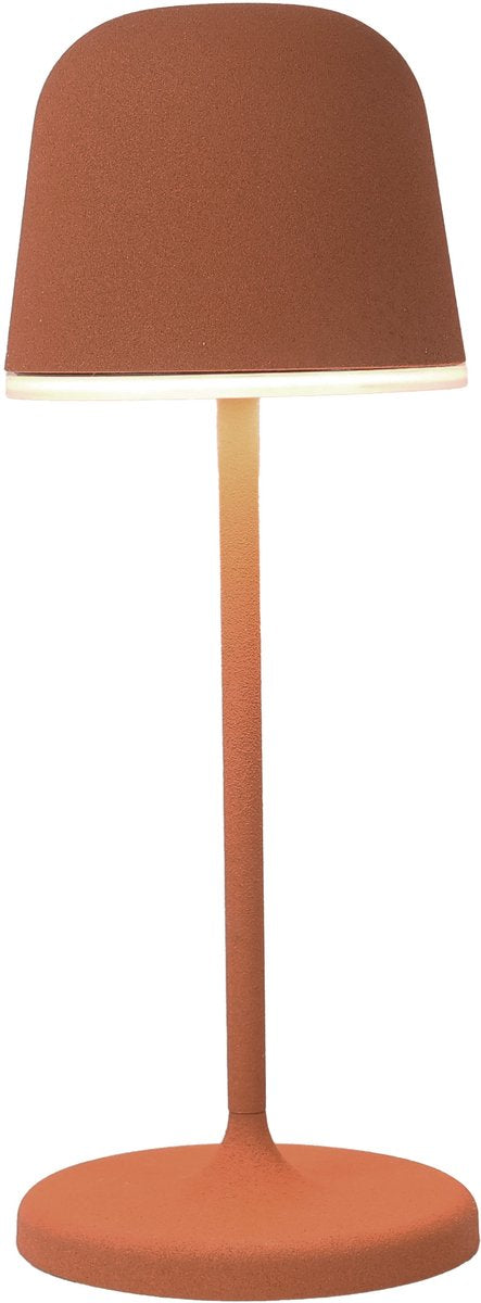 Eglo Maniera-S Tischleuchte – Erdspießlampe – wiederaufladbar (bis zu 28 Stunden Licht) – 20 cm – rot weiß – kabellos – dimmbar – drinnen und draußen