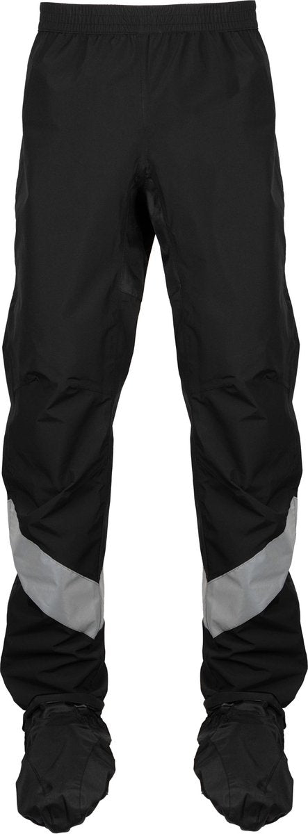 Ralka Regenhose Pro wasserdicht atmungsaktiv - Überschuh + Reflexion - Schwarz - Größe L