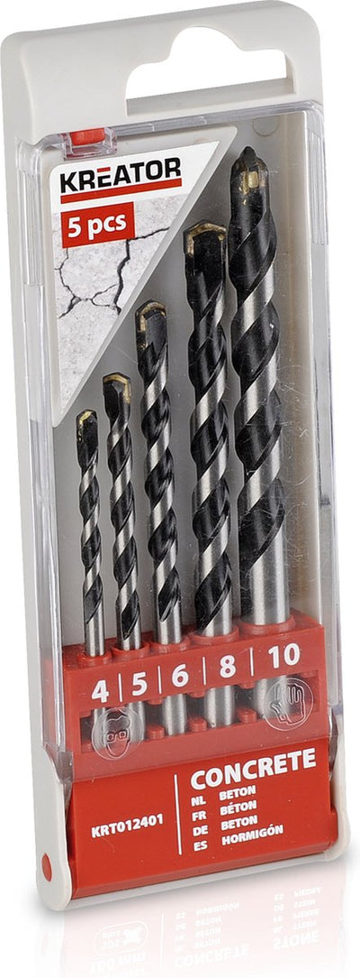 Kreator - Zubehör - krt012401 - Betonbohrer-Set - ø 4-10mm - 5-tlg.