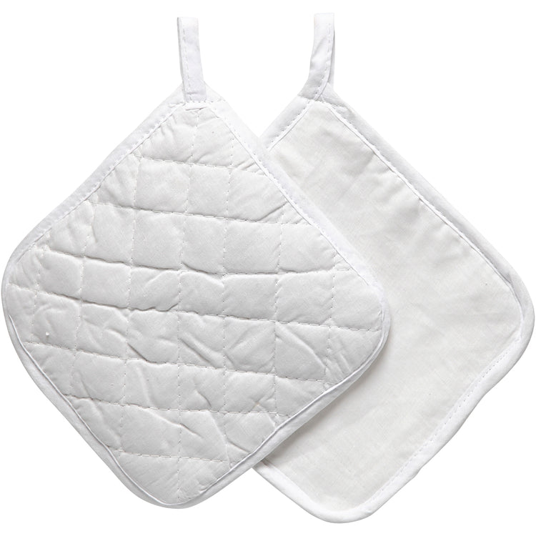 Creativ Company Topflappen Weiß 20x20cm, 1 Paar