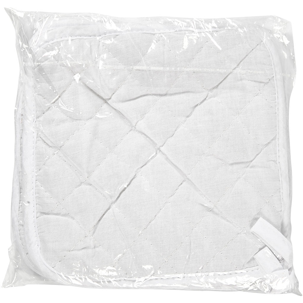 Creativ Company Topflappen, Größe 20x20 cm, 145 g, weiß, 4 Stück 1 Box