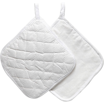 Creativ Company Topflappen, Größe 20x20 cm, 145 g, weiß, 4 Stück 1 Box