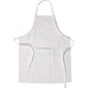 Creativ Firmenschürze mit Tasche, L: 84 cm, B: 65 cm, Größe M-XL cm, 210 g, weiß, 1 Stück