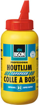 Bison Express Holzleim – extra starker, feuchtigkeitsbeständiger Holzleim, D2, lösungsmittelfrei, verzichtbar, transparent, Flasche 750g, stärker als Holz, überstreichbar,