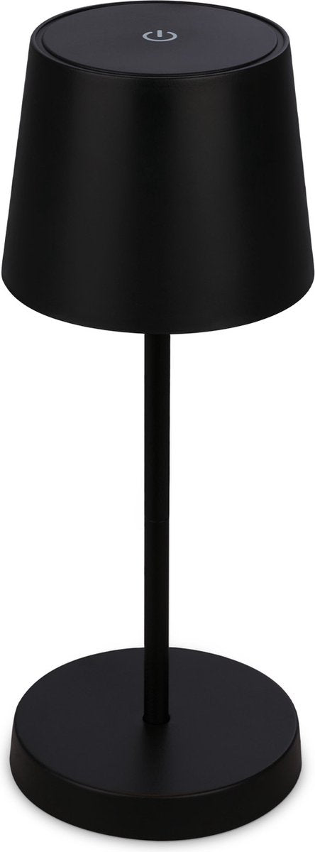 Briloner – wiederaufladbare Tischleuchte – kabellose Lampe – dimmbar – mit Akku – USB-C – 2,6 W – IP44 – Innen-Außen – Schwarz – 26 x 10,5 cm
