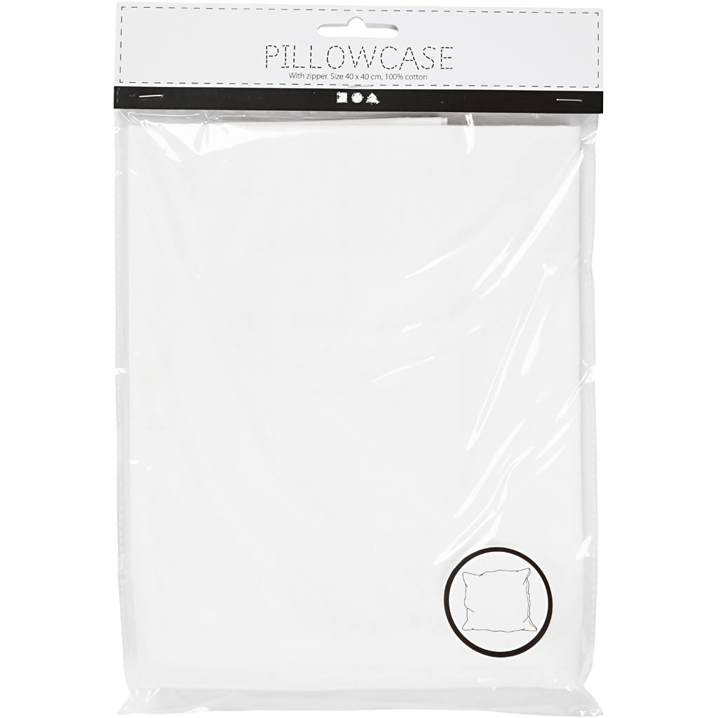 Creativ Company Kissen, Größe 40x40 cm, 145 gr, weiß, 1 Stück