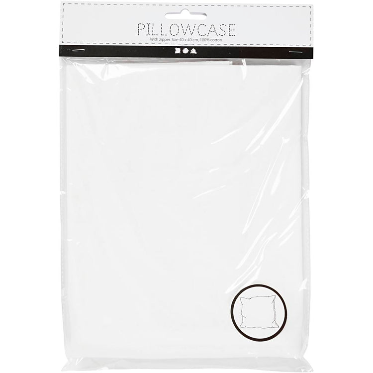 Creativ Company Kissen, Größe 40x40 cm, 145 gr, weiß, 1 Stück
