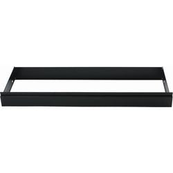 Ausziehbarer Rahmen-Rolltürenschrank schwarz 100 cm