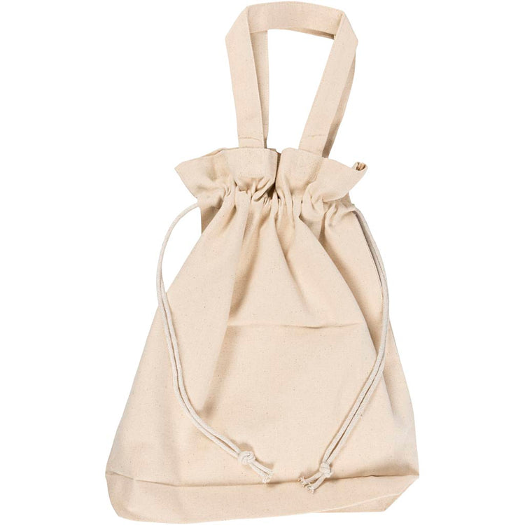 Creativ Firmentasche mit Kordelzug, H: 40 cm, T: 8 cm, B: 34 cm, hellnatur, 1 Stück