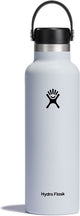 Hydro Flask Standard Mouth Flex Cap Trinkflasche (621 ml) – weiß
