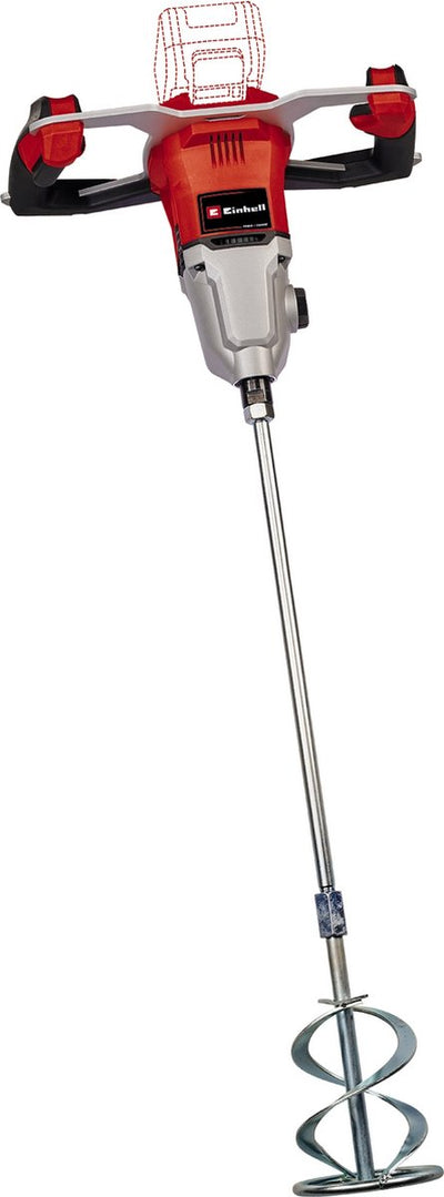 Einhell Profi-Akku-Farb- und Mörtelmischer TP-MX 18-2 LI BL Solo – Power X-Change – 18 V Li-Ion – variable Drehzahl bis 720 U/min – M14-Anschluss – inkl. Rührstab für Mörtel - exkl. Akku und Ladegerät