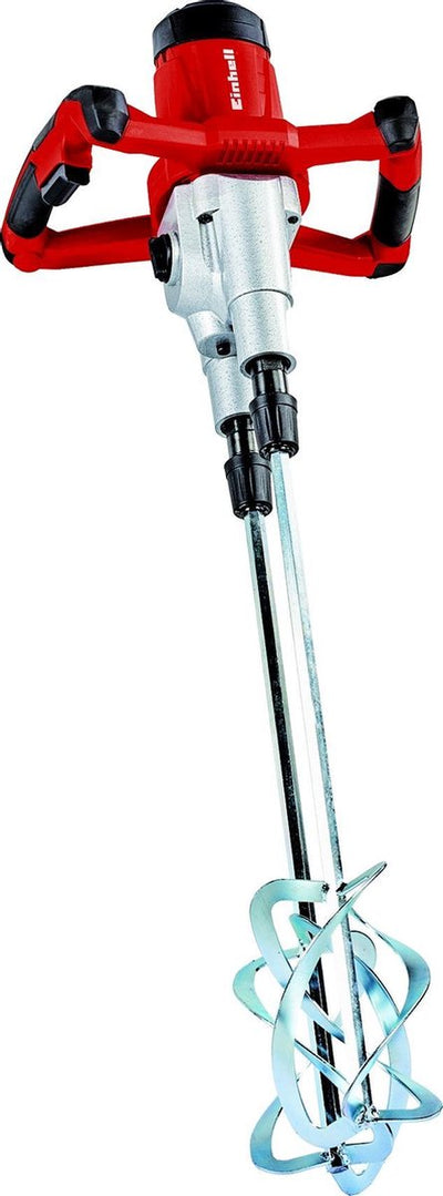 Einhell elektrischer Farb- und Mörtelmixer Te-mx 1600-2 ce Twin – 1600 W – 180–750 t min regelbar – inkl. 2x Rührstab für Mörtel
