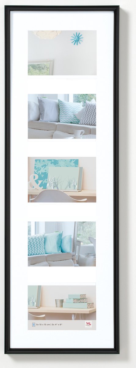 Walther New Lifestyle - Kunststoffrahmen - Fotogröße 5 x 10x15 cm - Schwarz