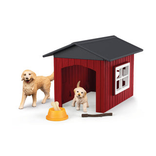 Schleich Farm World Dog Loft mit Golden Retrievers 42722
