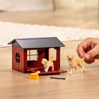 Schleich Farm World Dog Loft mit Golden Retrievers 42722