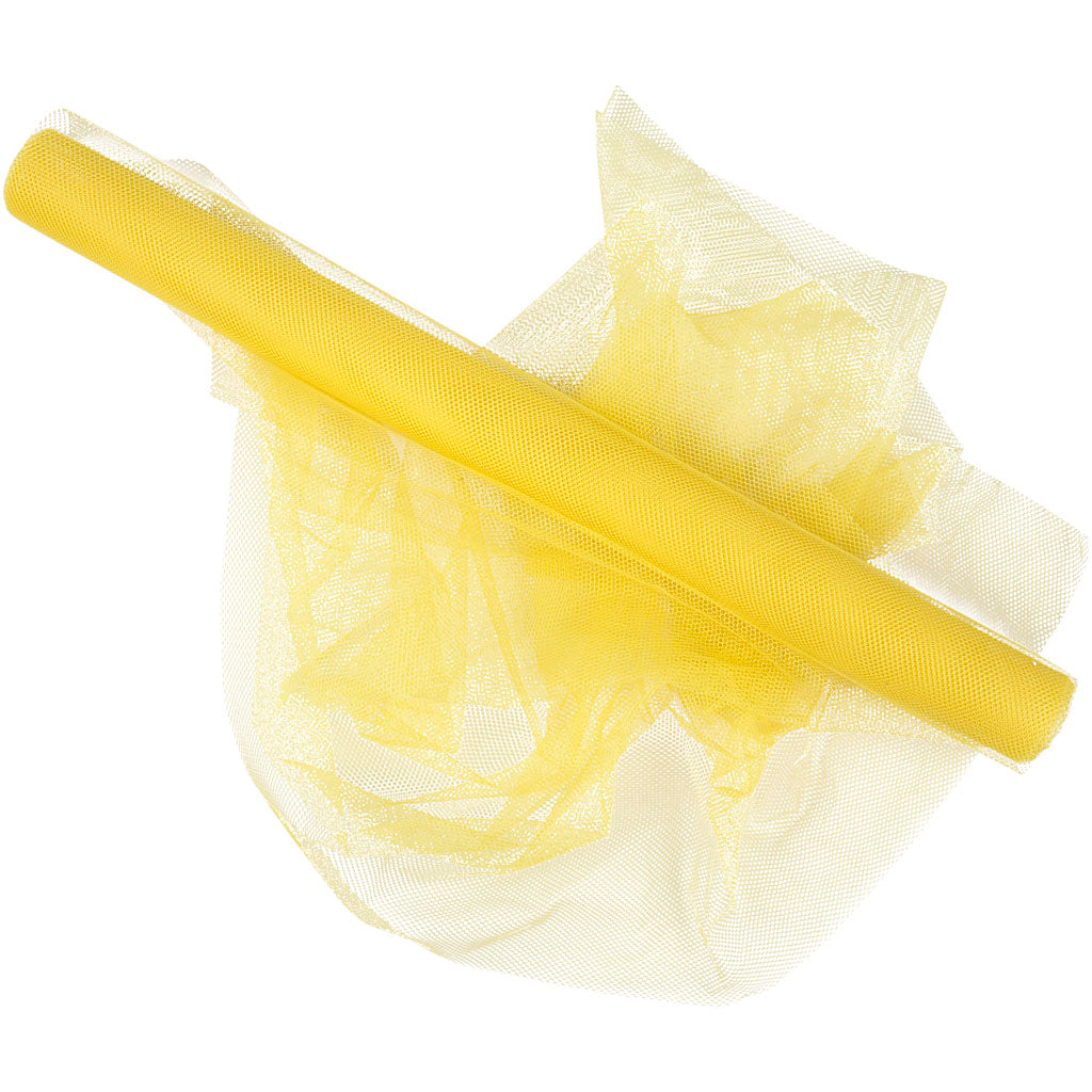 Creativ Company Tüll, B: 50 cm, gelb, 5 m 1 Rolle