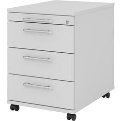 Bach mobiler Schubladenschrank 3 Schubladen 42,8 x 56 x 59 cm hellgrau Zentralverriegelung