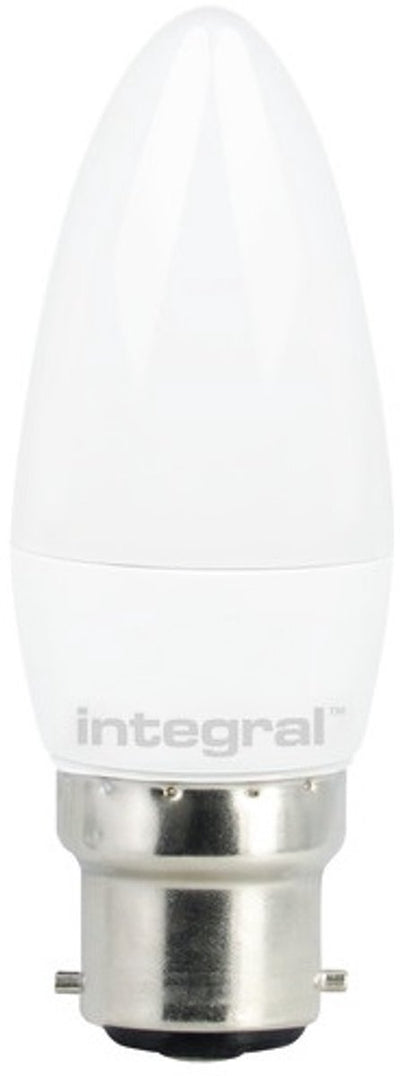 Integrierte LED-Kerzenlampe B22D 3,4W 250lm 2700K matt nicht dimmbar | b22d ba22d (ø2,2cm) | extra warmweiß | 3,4 Watt | 15.000 Brennstunden