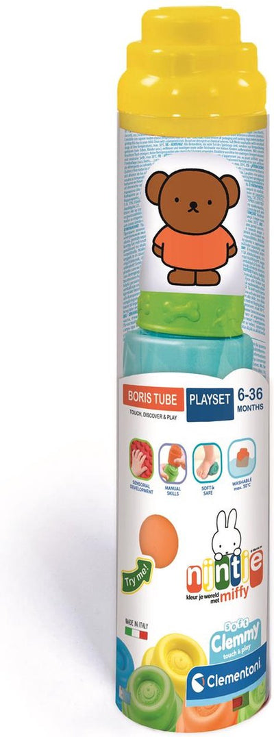 Clementoni Baby - Miffy Boris Clemmy Weichblöcke in Rohr, 5dlg.