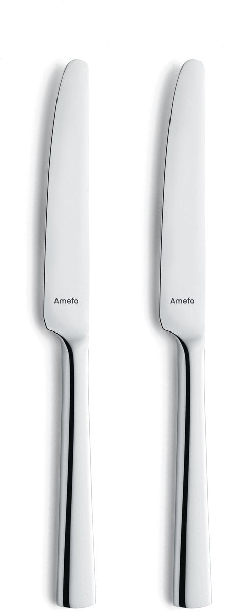 Amefa moderno - 2-teiliges Dessertmesserset - Hochglanz - silberfarben