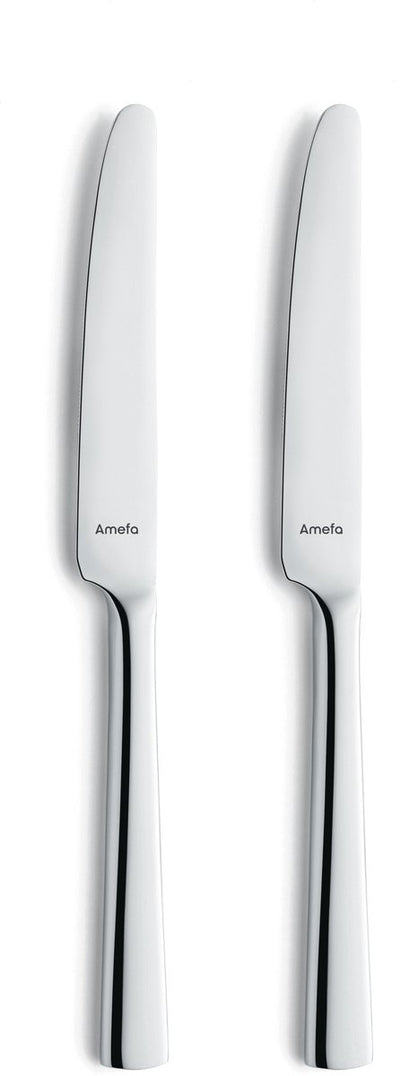 Amefa moderno - 2-teiliges Dessertmesserset - Hochglanz - silberfarben