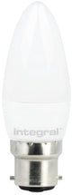 Integrierte LED-Kerzenlampe B22D 3,4W 250lm 2700K matt nicht dimmbar | b22d ba22d (ø2,2cm) | extra warmweiß | 3,4 Watt | 15.000 Brennstunden