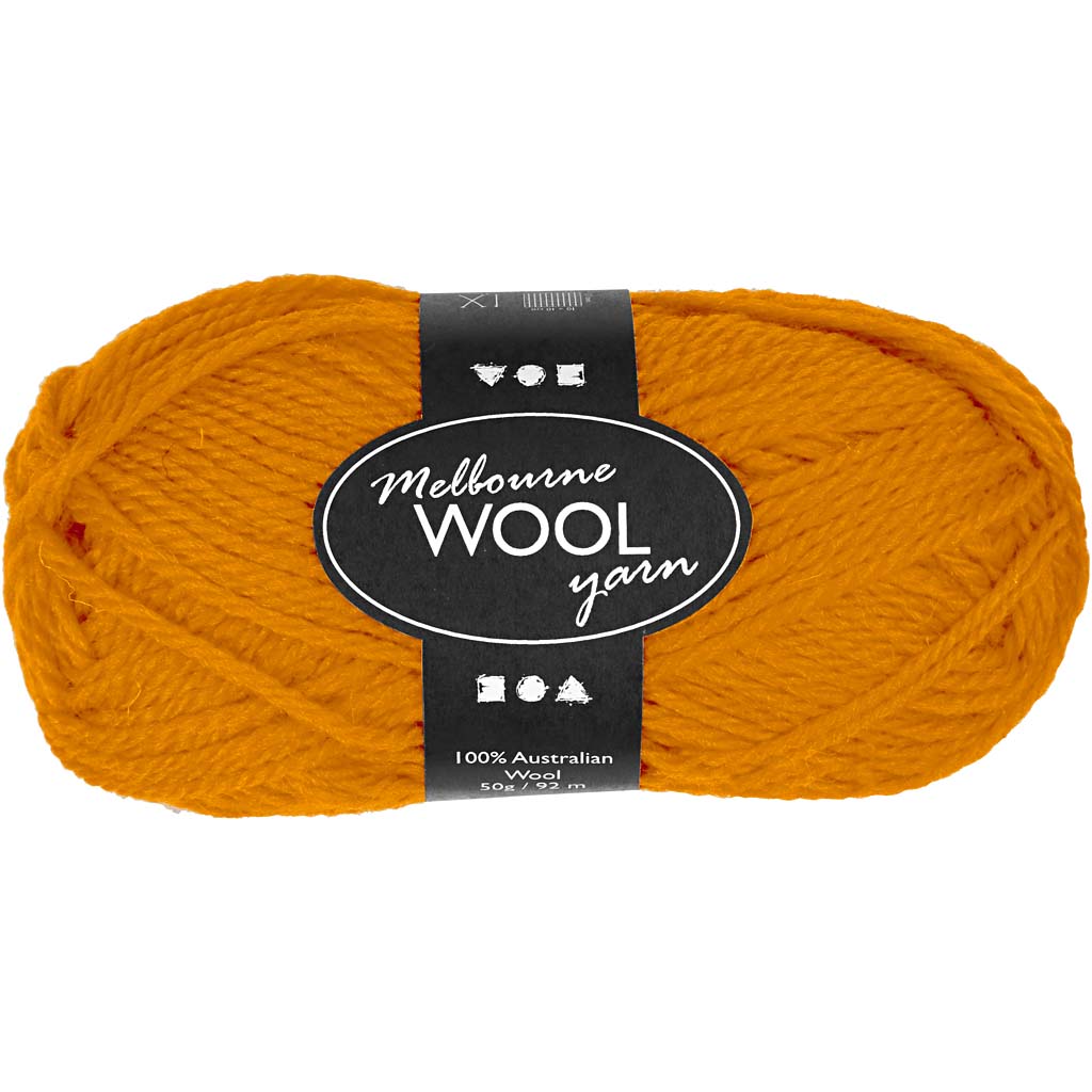 Creativ Company Melbourne Wollgarn, L: 92 m, Ocker, 50 g 1 Knäuel