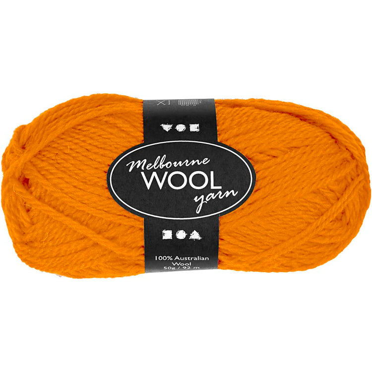 Creativ Company Melbourne Wollgarn, L: 92 m, Ocker, 50 g 1 Knäuel