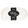 Creativ Company Melbourne-Wollgarn, L: 92 m, gebrochenes Weiß, 50 g, 1 Knäuel