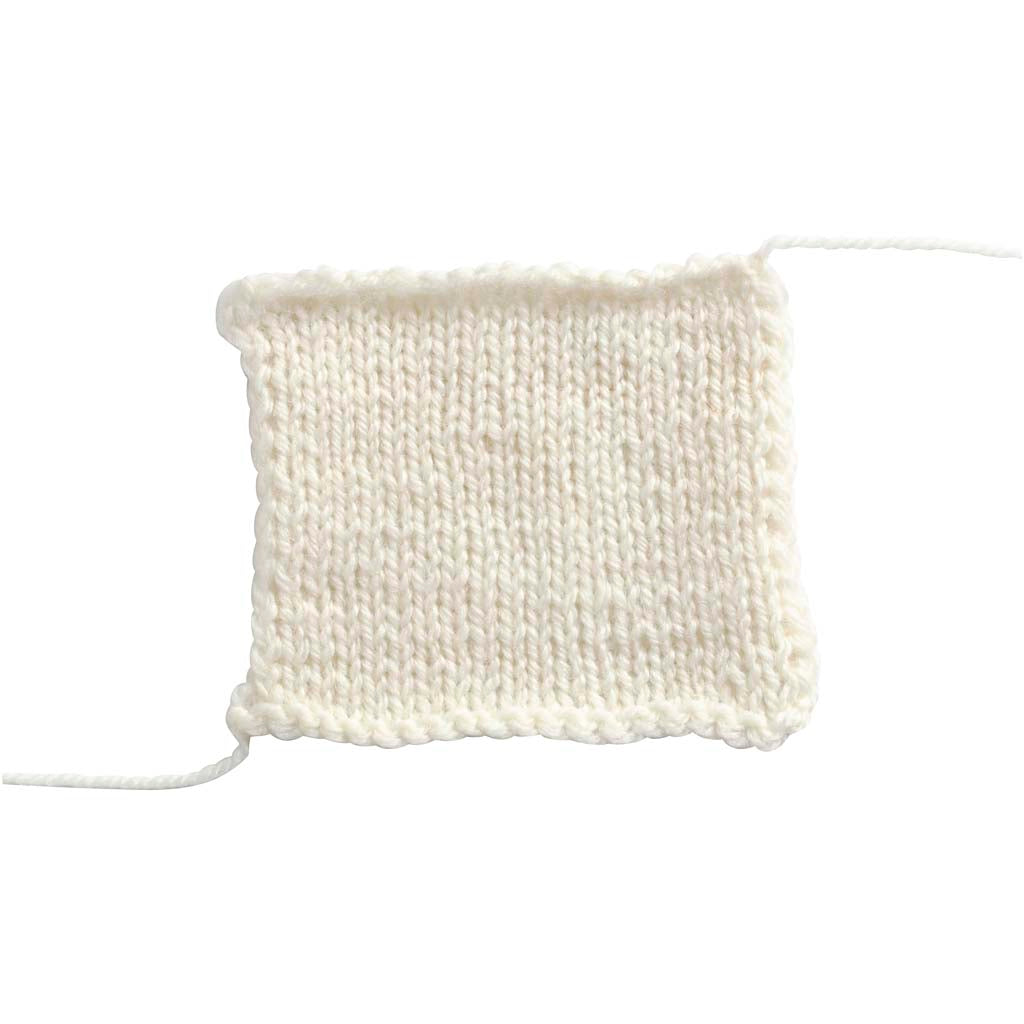 Creativ Company Melbourne-Wollgarn, L: 92 m, gebrochenes Weiß, 50 g, 1 Knäuel